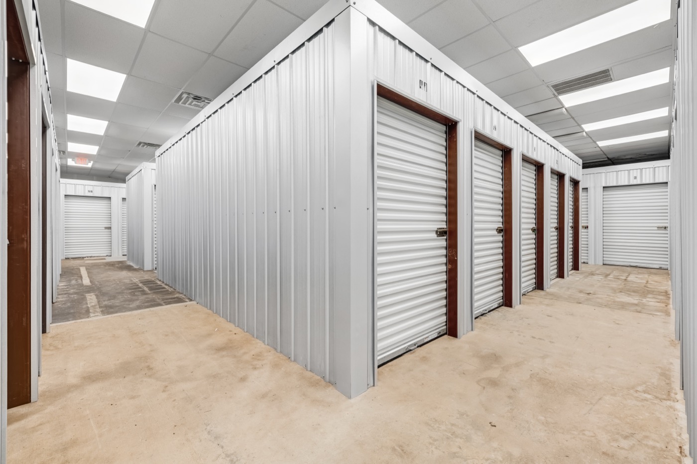 Interior hallway of the climate-controlled storage building